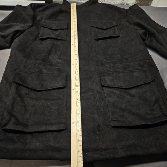 ROBERT GRAHAM MENS BLACK FAUX SUEDE CARGO JACKET SIZE LARGE ORIG. $328 - Picture 5 of 8